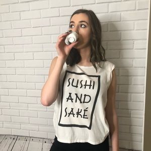 MINKPINK  Sushi and Sake muscle tee